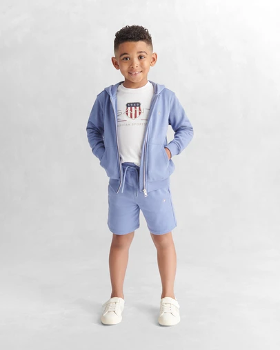 Gant - Shield Full Zip Hoodie, T-Shirt and Sweatshort Set