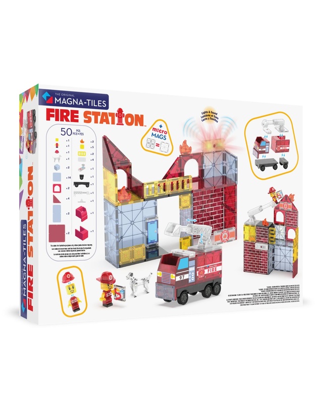 Magna-Tiles - MAGNA-TILES - Fire Station - 50 Piece