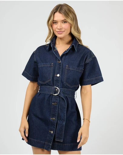 All About Eve - Sunny Denim Mini Dress Indigo