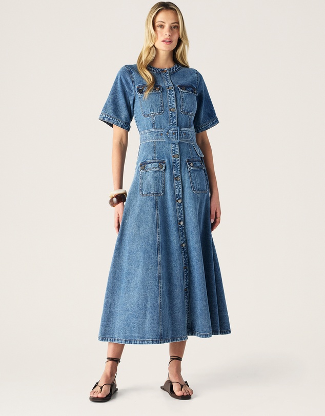 MOS The Label - Aveline Denim Dress