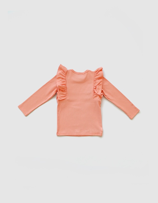 WITH LOVE FOR KIDS - Shimmy Wide Ribbed Long Sleeve Top - Kids