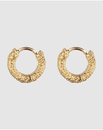 Elli Jewelry - Earrings Hoops 925 Sterling Silver Gold-Plated