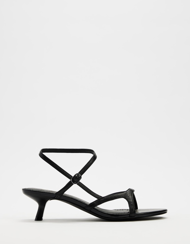Atmos&Here - Aria Kitten Heel Strappy Leather Sandals
