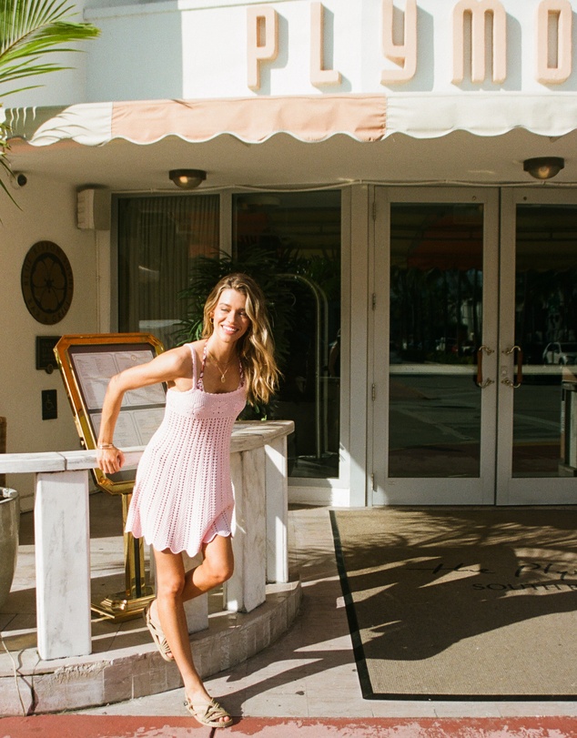 Poolside Paradiso - Maya Knit Sunfolk Dress - Pink