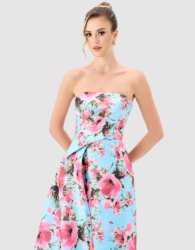 Bariano - Zia Dramatic Sash Gown