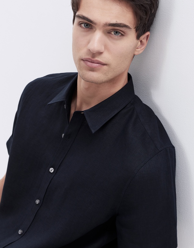 UNISON - Linen S/S Regular Fit Shirt