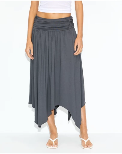 Dazie - Gisella Asymmetrical Midi Skirt