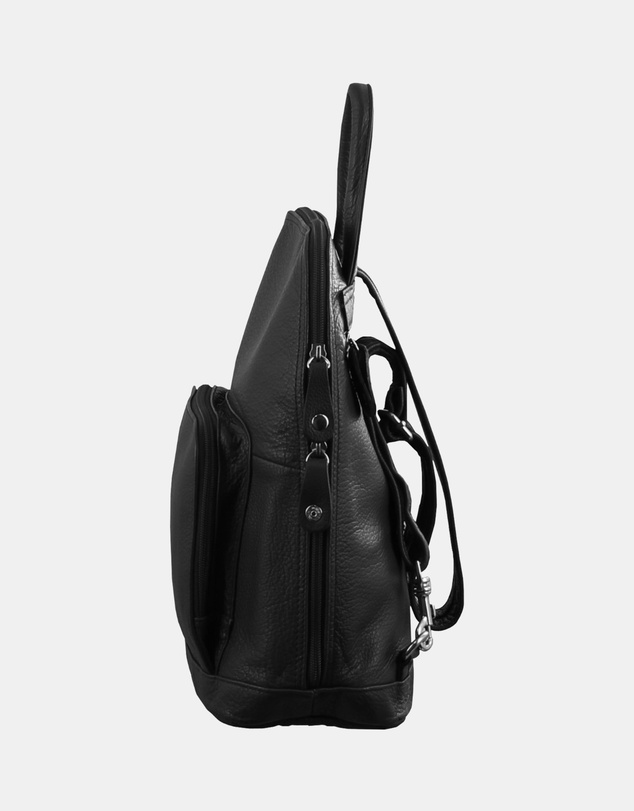 Milleni - Milleni Ladies Genuine Leather Twin Zip Backpack