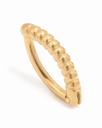 Lovisa - Gold Plated Titanium Twisted Half Hoop Belly Ring