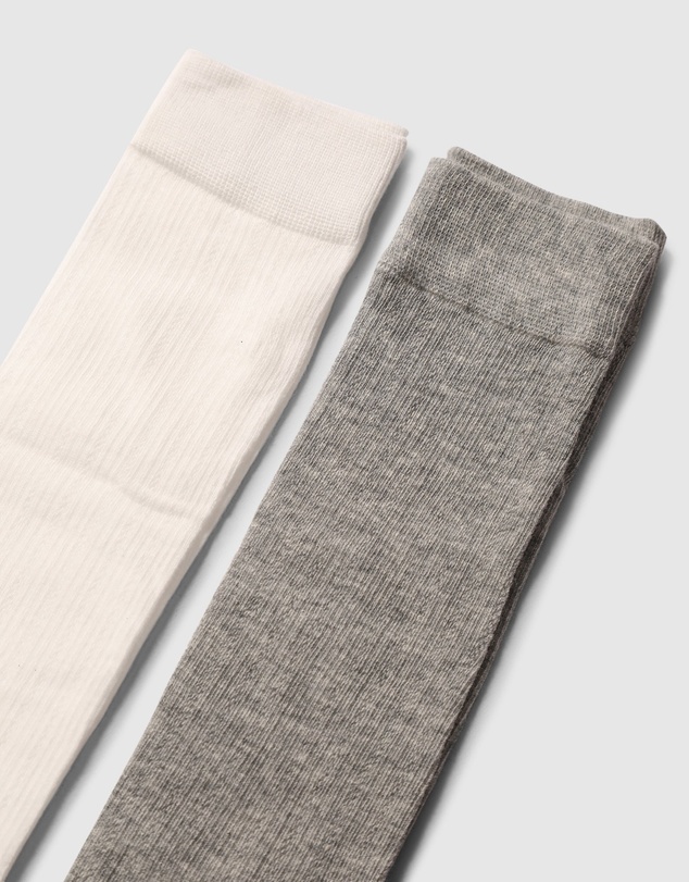 Belle & Bloom - Midnights 2 Pack Socks - White/ Grey