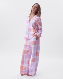 Bras N Things - Azlin Long Sleeve Shirt - Print Check