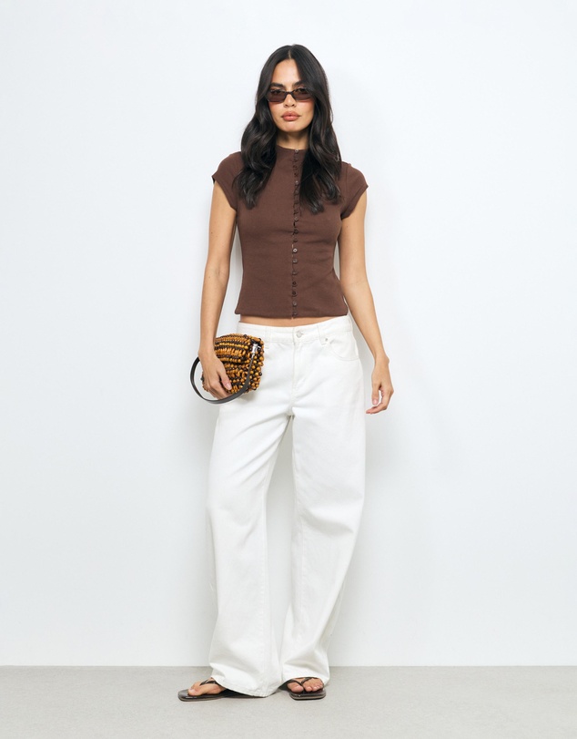 AERE - Sabine Button Down Top