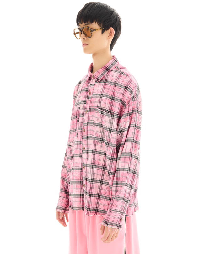 THE TALES - Washed Oversized Willow Check Shirt