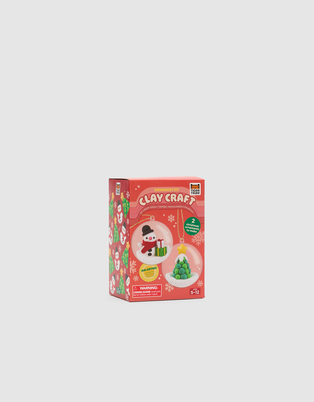 Seed Heritage - Tiger Tribe Clay Craft Ornament Kit Snowman And Tree