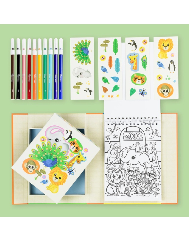 Tiger Tribe - Colouring Set - Zoo