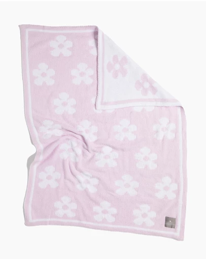 Living Textiles - Chenille Blanket - Purple Flowers
