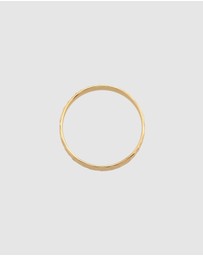 Kuzzoi - ICONIC EXCLUSIVE - Ring Men Band Organic Textured in 925 Sterling Silver Gold Plated
