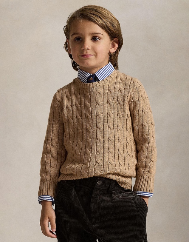 Polo Ralph Lauren - Cable-Knit Cotton Sweater - Babies-Kids