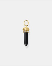 THOMAS SABO - Gold Pendant with Onyx in Hexagon-Shape and Stones