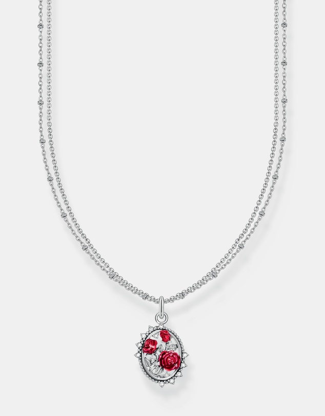 THOMAS SABO - Romance Necklace with Red Roses pendant