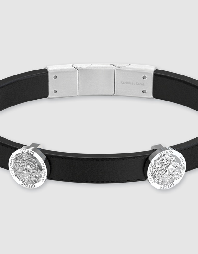 GUESS - Lion King Men's Bracelet Black & Silver
