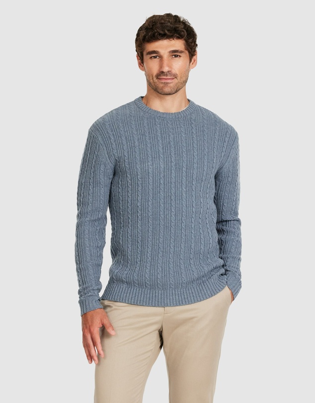 Tarocash - Rupert Wool Textured Crew Knit