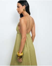 Revibe - Repaired AERE Jaylah Linen Slip Dress