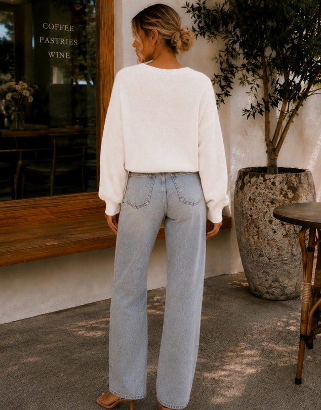 Esther & Co - Joansy Knit - White