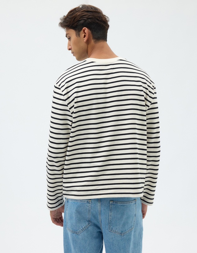 AERE - Heavyweight Stripe LS Tee