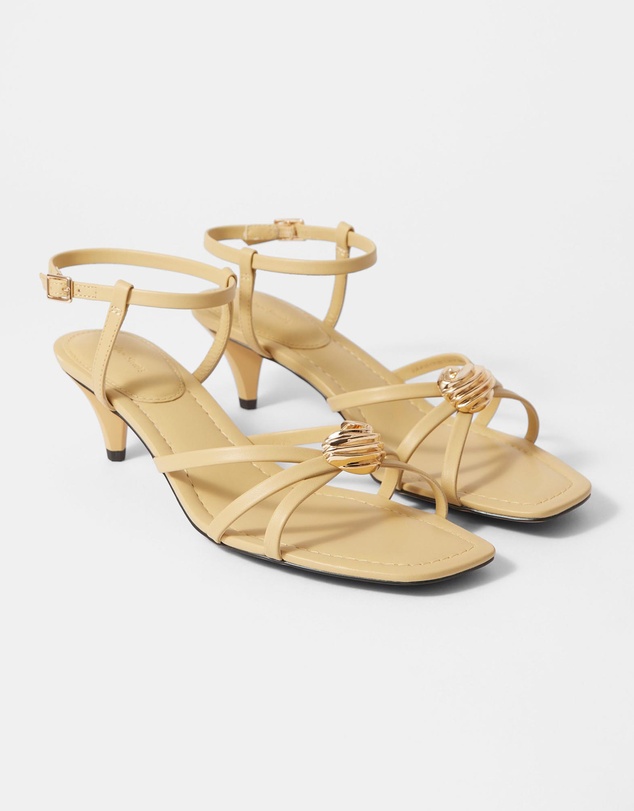 & Other Stories - Embellished Heeled Leather Sandals
