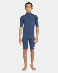 Billabong - Boys 8 to 16 2/2Mm Absolute Natural Chest Zip Gbs Springsuit