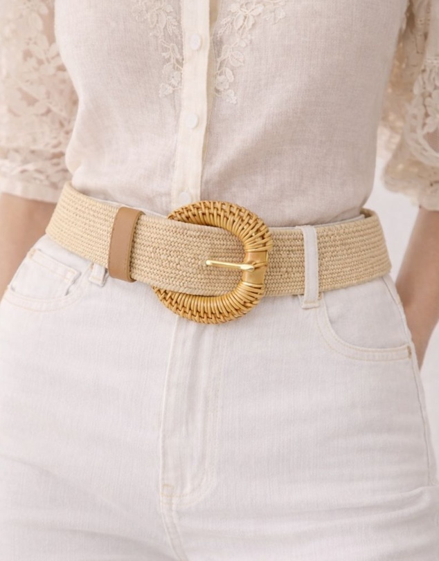 Miz Casa and Co - Rattan Plain Woven Belt