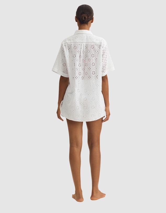 Polo Ralph Lauren - Patchwork Eyelet Shirt & Shorts Cotton Beachwear Set