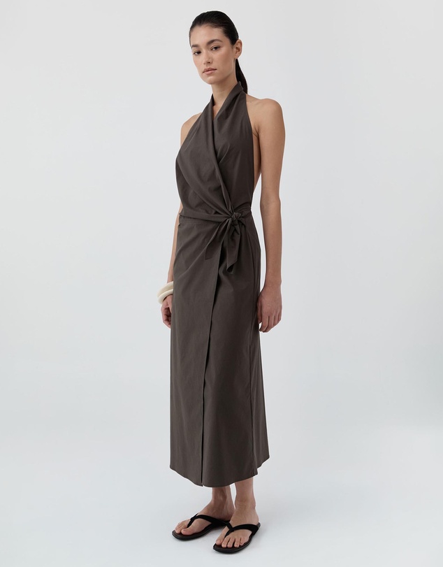 St. Agni - Halter Wrap Backless Dress