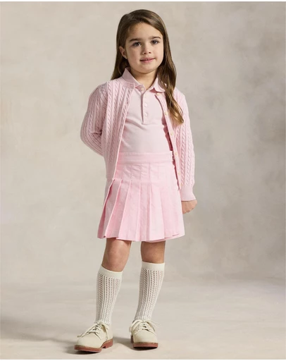 Polo Ralph Lauren - Pleated Cotton Oxford Faux-Wrap Skort - ICONIC EXCLUSIVE (2YRS-6.5YRS)