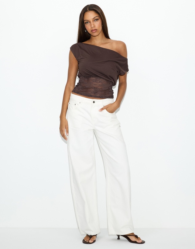 Dazie - Bianka Off Shoulder Lace Top