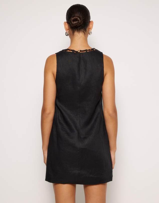 AERE - Jenna Linen Shift Mini Dress