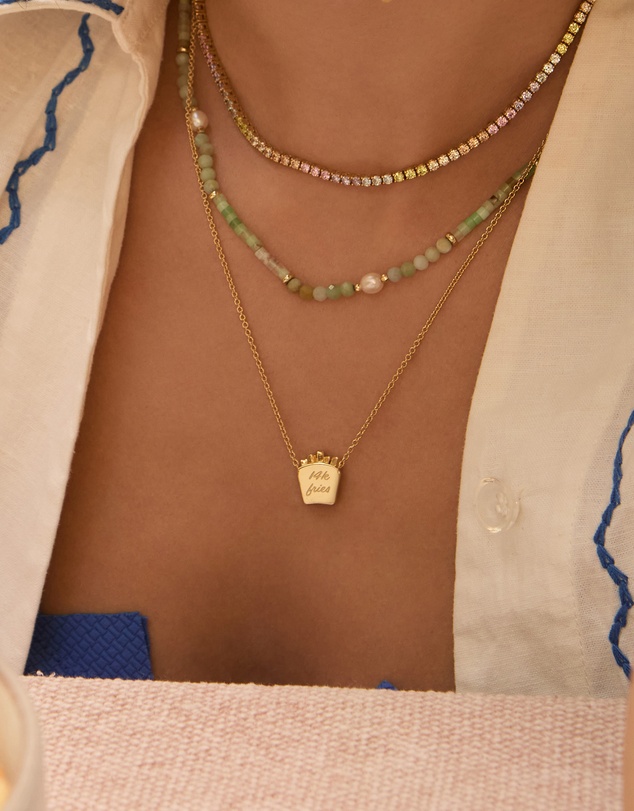 Wanderlust + Co - Fries Gold Necklace