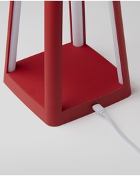 Lexon - Lexon Lantern Portable Lamp With Built-In Wireless Charger - Red