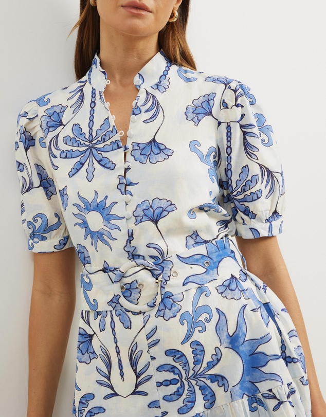 Atmos&Here - Bailey Button Front Mini Dress