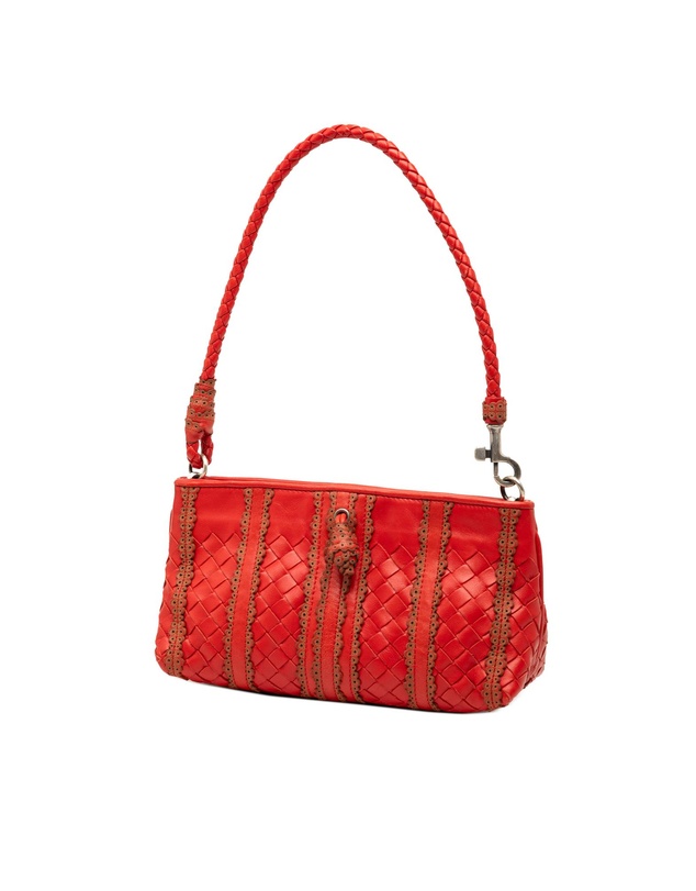 Pre-Loved by Azura Reborn - Pre-Loved Leather Intrecciato Stripe Shoulder Bag
