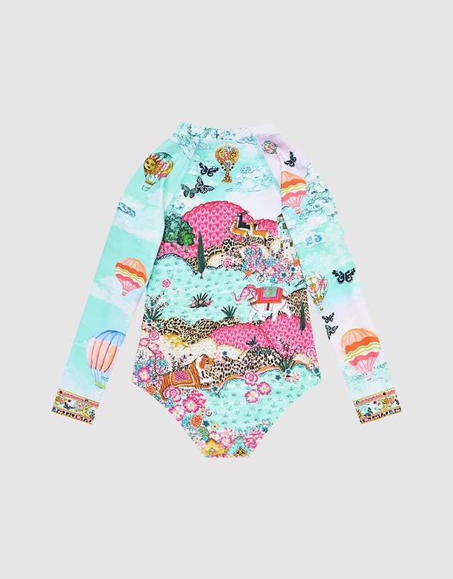 Camilla - Long Sleeve Zip Front Paddlesuit - Kids-Teens