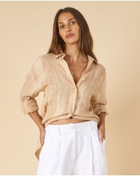 CAMIXA - Exalina Oversized Crinkle Linen Shirt