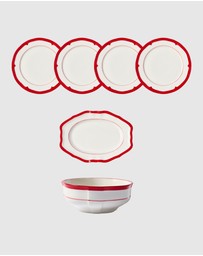 In The Roundhouse - Red Soft Scallop Dining Set