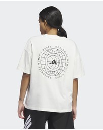 adidas Performance - ADIDAS WORLD WIDE HOOPS GRAPHIC TEE Womens