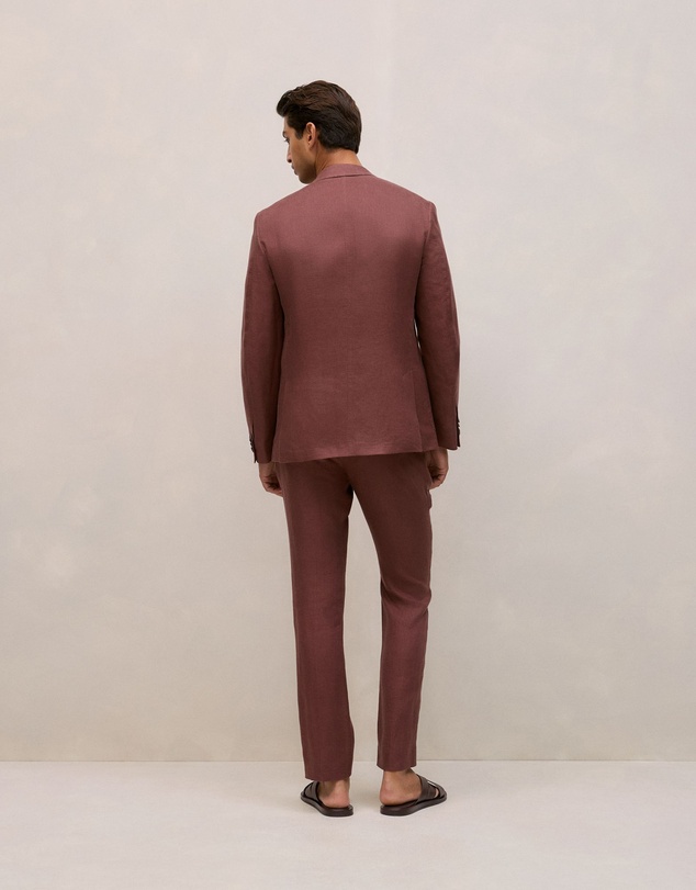 Trenery - Regular Fit Belgian Linen Blazer in Espresso