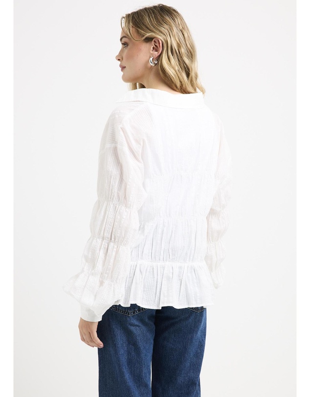 Subtitled - Chicago Shirred Long Sleeve Shirt