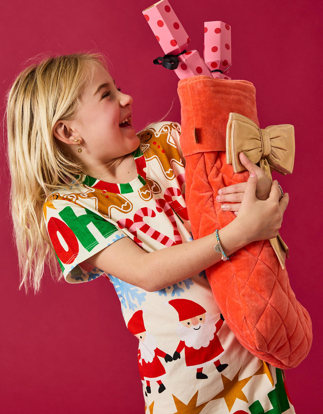 Kip&Co - Festive Garland Organic Cotton Short Sleeve Nighties - Babies-Teens