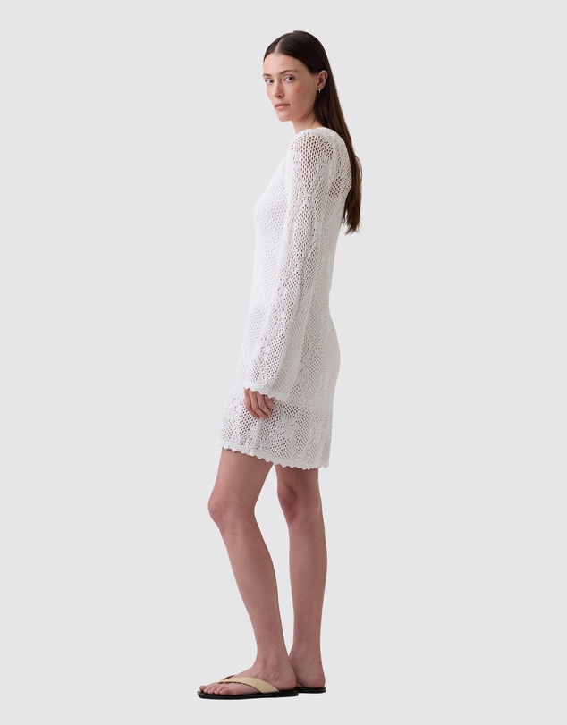 GAP - LS Pointelle V-Neck Mini Dress