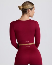 BO+TEE - Super Sculpt Seamless Long-Sleeve Crop Top
